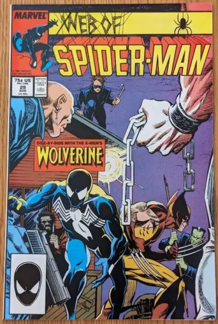 Web of Spider-Man 29 Black suit! Wolverine! Hobgoblin! 1987