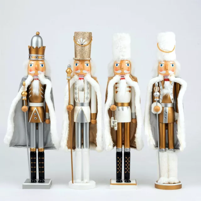 Christmas Nutcrackers Decoration Wooden 50cm Figures Xmas Ornament Any One Gold