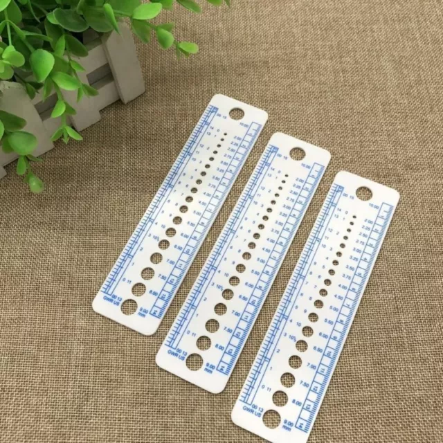 3pcs Knitting Tool Knitting Needle Gauge Ruler 2-10mm Crochet Hook Ruler  Home