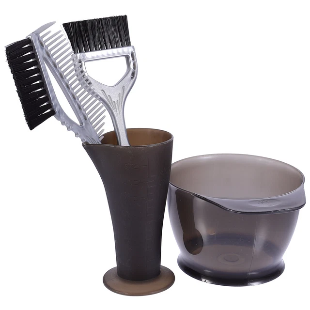 4 Pcs Haarfarben-Kit Normales Plastik Haarfärbepinsel Hundehaarfärbemittel