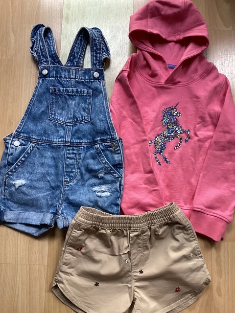 Girls Bundle GAP / Mountain Warehouse - Shorts Shortalls Hoodie age 5 Years VGC