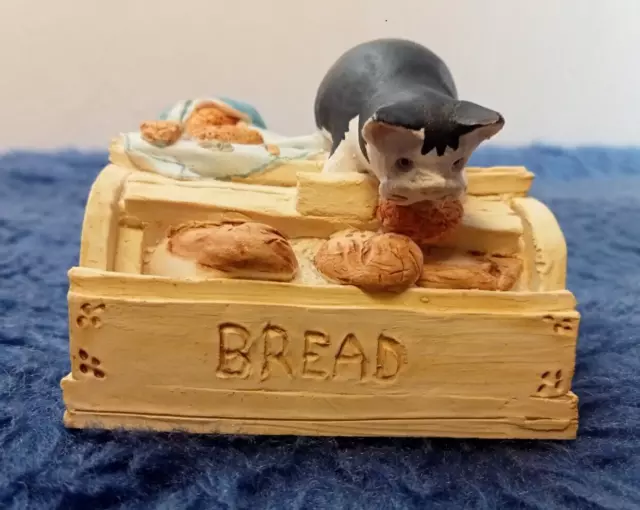 Peter Fagan Colour Box Cats Cat On Bread Bin 1987 Vintage