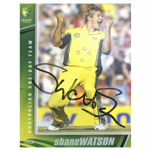 Signed Shane Watson Trading Card - Australia One Day Team Autograph +COA