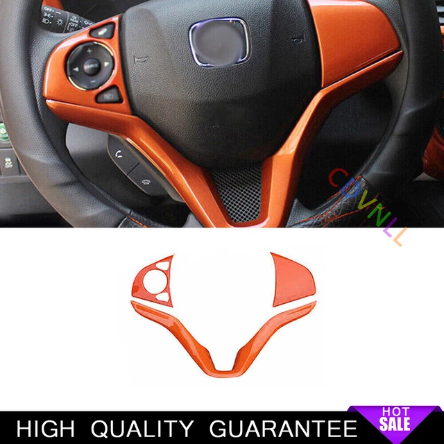 Steering Wheel Switch Cover Trim 3* For Honda HR-V Vezel 2016-2022 Bright Orange