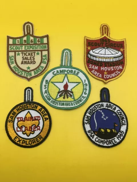 Vintage BSA 1965 Scout Circust Domed Stadium Sam Houston & Others Lot Of 5