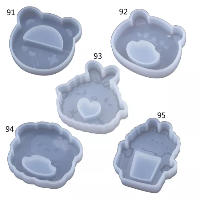 Silicone Shaker Keychain Pendant Casting Mold for Jewelry DIY Decor