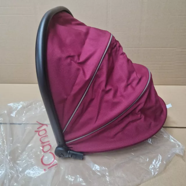 x1_new* iCandy Peach 3 CLARET 2 Hood Canopy for Seat Unit / Carrycot FREE UK DEL