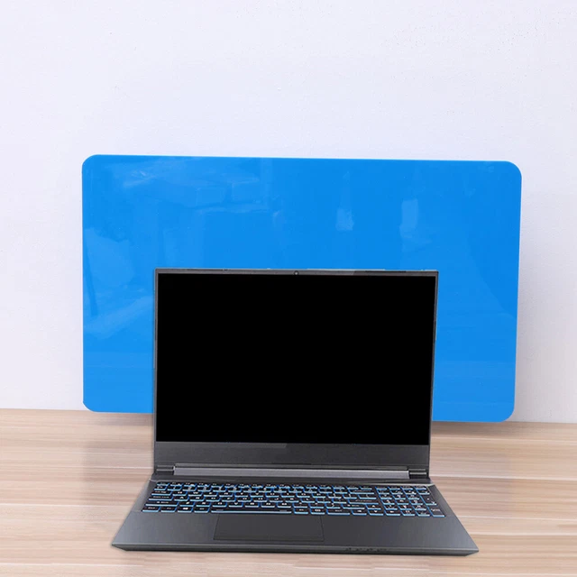 DESK DIVIDER ACRYLIC Clamp-on Desktop Partition Board Baffle Table ...