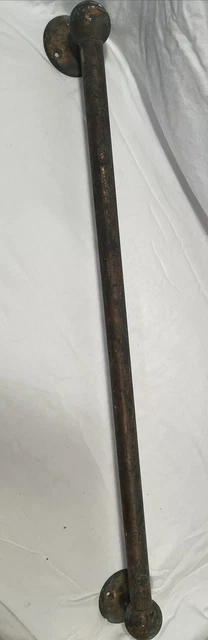 Antique Towel Rack Holder Brasscrafters? Deco Vtg Victorian Brass Bar (2 Avl)