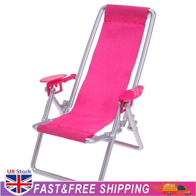 Plastic Model Beach Chair Foldable Mini CSimulation Leisure Chair for Doll House