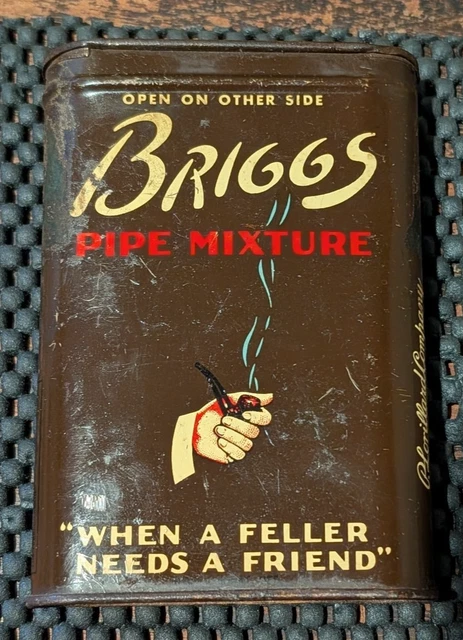 briggs tobacco tin Vintage Pipe Mixture EMPTY Pocket Tins x2- P Lorillard Company Boxes in the Mill