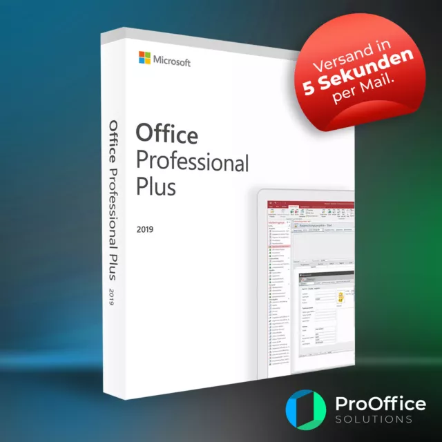 Microsoft Office 2019 Professional Plus Sofortaktivierung Download Key per Mail