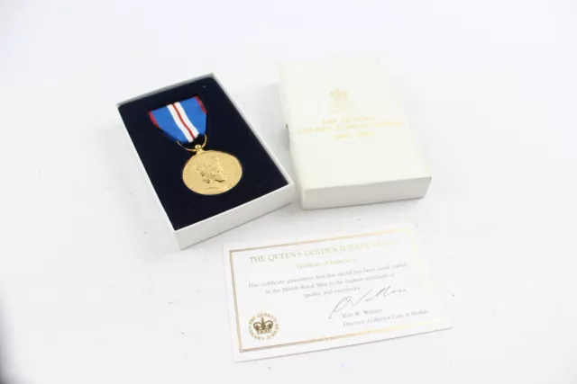 Boxed ER.II Queens Golden Jubilee Medal with Certificate