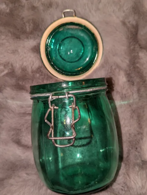 Ocean Mist Green Canning Jar With Locking Lid