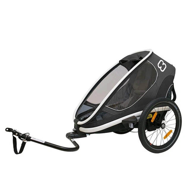 * Usado para prueba * Remolque para bicicletas Hamax Outback para un niño - arnés de 5 puntos - negro