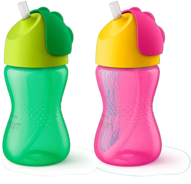 Philips Avent My Bendy Straw Cup 300ml/10oz (12M+) (Assorted)-BPA free materials
