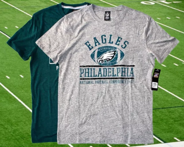 NFL Philadelphia EAGLES Mens Graphic T-Shirt Short Sleeve Logo Tee Crew Neck