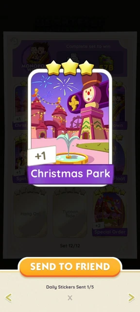 MONOPOLY GO-3⭐- Christmas Park- Fast Delivery