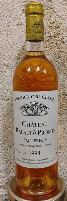 Cote Château Rabaud Promis 1er Grand Cru Classé 1992 Bordeaux blanc liquoreux