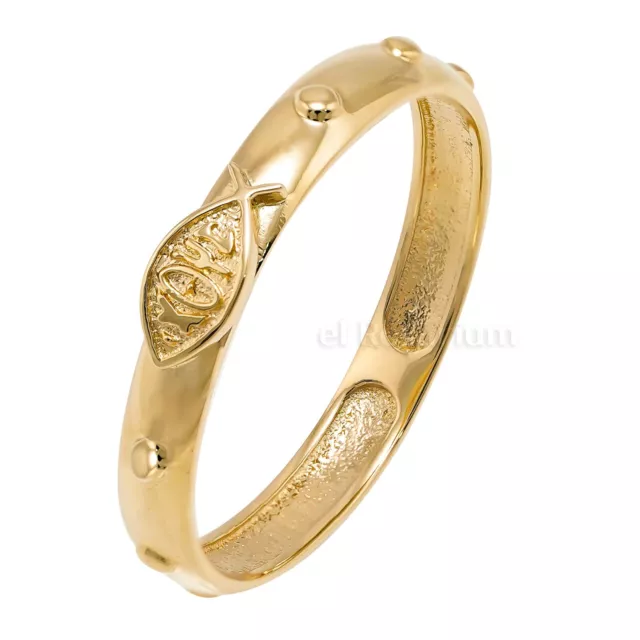 Rosary Ring PR165-10 10K Real Solid Gold Catholic Christian Ring (US 4 ~ 11)