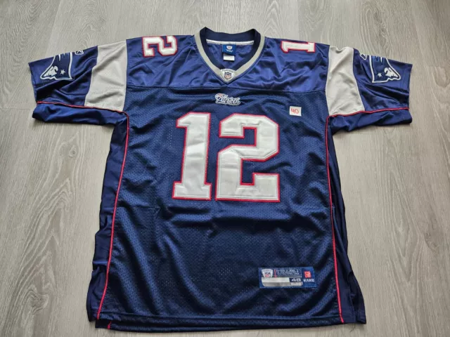 Mens Reebok NFL New England Patriots BRADY #12 jersey shirt Size M