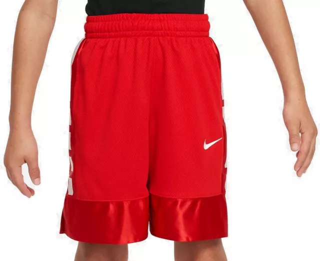 Nike Boy's Elite 23 Stripe Basketball Shorts SCARLET XL