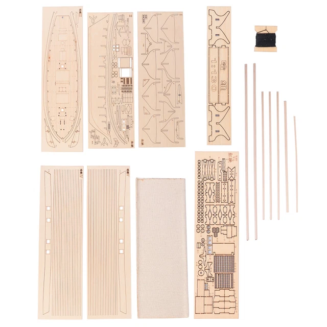 YLME Maquette De Voilier Méditerranéen 52 Cm - Déco En Bois Massif Artisanale