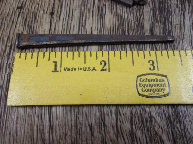 20- Rustic STEEL Square Nails 3 1/2 INCH Straight Cut Square Head-USA 2