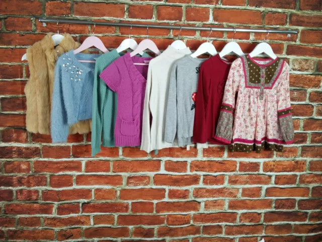 Pacchetto Gilet Ragazze Età 5-6 Anni Monsone M&S Ecc. Top Cardigan Gilet Gemme Coniglio 116Cm