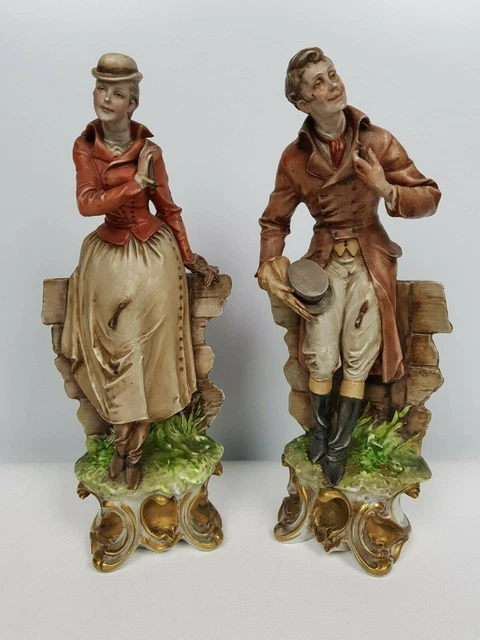 Manifattura Italiana - Coppia Di Statuine Dama E Cavaliere In Porcellana... | Spazi Arte