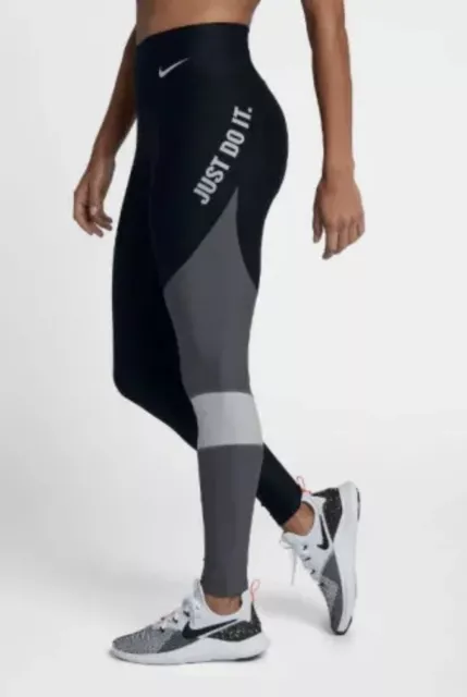 NIKE POWER VICTORY Just Do It Tight Fit Women's Running Training Gym Tights  £49.25 - PicClick UK