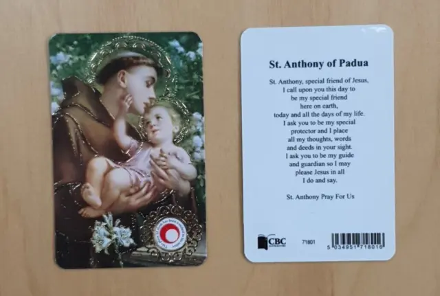 Religous Holy Card / Prayer Card : Saint Anthony of Padua
