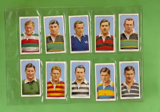 #D221.  1935  Rugby Internationals Cigarette Cards, Full Set 3