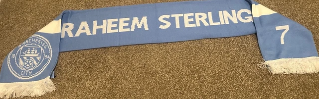 24x Manchester City FC Official Raheem Sterling Scarves - Job Lot Wholesale