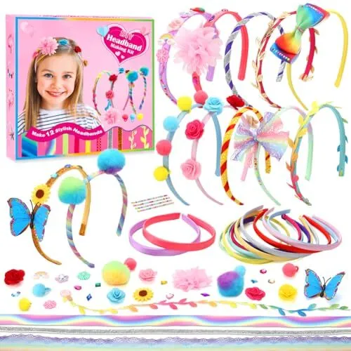 HEADBAND MAKING KIT for Girls - Crafts for Girls Ages 6-8, Include 12  $48.13 - PicClick AU