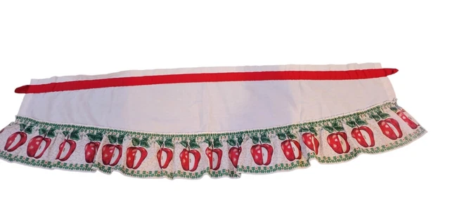 Vintage Apple Kitchen Window 1 pannel Valance