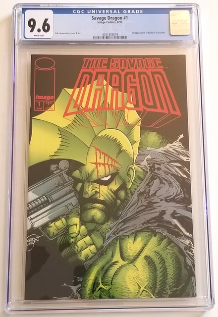 Savage Dragon #1 CGC 9.6 N Mint+ White Image 1993 1ST App of Barbaric & Richocet