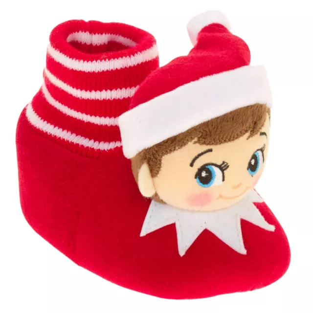 The Elf On The Shelf Toddler Boys Plush Red Christmas Slippers Slipper Shoes