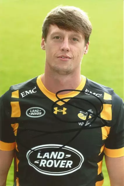 WASPS RUGBY UNION: JAMES GASKELL SIGNED 6x4 PORTRAIT PHOTO+COA