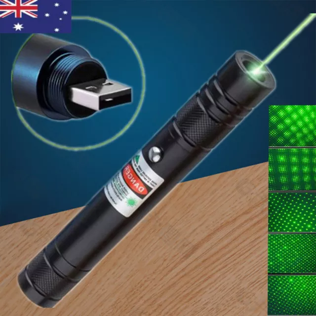 USB Laser Pointer Pen Green Light Visible Beam-Lazer For office Pet