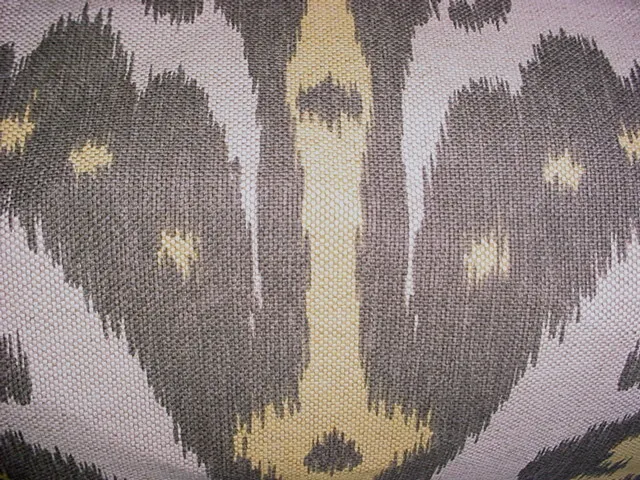 14-5/8Y Kravet Lee Jofa Dusty Mocha Persian Ikat Linen Print Upholstery Fabric 3