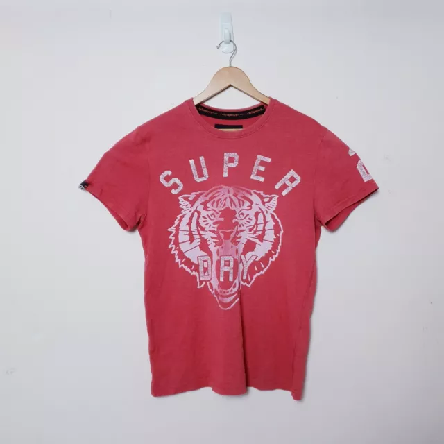 Superdry Shirt Mens Large L Athletics Label Red logo T Tee