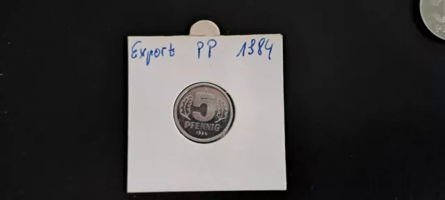 5 Pfennig 1984 der DDR EXPORT in PP