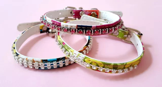 Kitty and Pooch Diamante Collars - Choose Style!