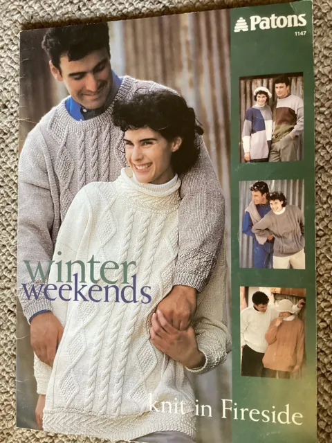 Vintage Patons Knitting Pattern Book 1147 Winter Weekends - Knit in Fireside