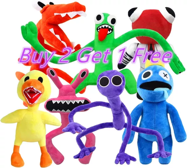 Roblox Rainbow Friends Soft Plush Toy Blue Green Red Purple Kid Birthday  Gift UK