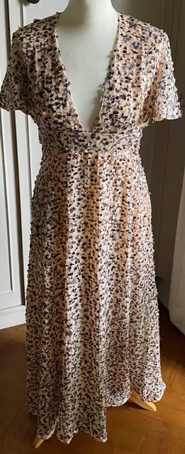 NWT ZARA PINK Sequin LIMITED EDITON SS19 Dress Size UK 12 25 25.00 -  PicClick UK