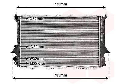 RADIATOR ENGINE COOLING FOR AUDI 100/C4 500 A6/Sedan/S6 AAS 2.4L AAT/ABP 2.5L 2