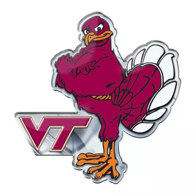 Virginia Tech Hokies Die-Cut Alternate Metal Auto Emblem [NEW] Car Decal Sticker