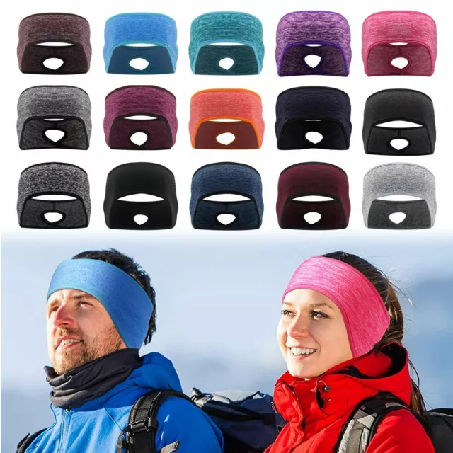 Fleece Ear Cover Ponytail Headband Running Headband Ear Warmer Winter Sweatband